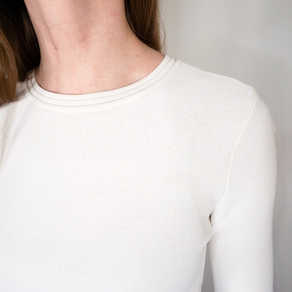 JONATHAN SIMKHAI Knit Bell Sleeve Peplum Top 0005 - Picture 7 of 8